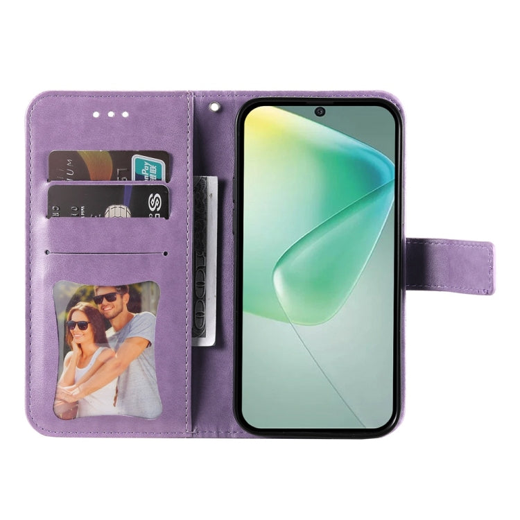 For Infinix Hot 50 5G Seven-petal Flowers Embossing Leather Phone Case