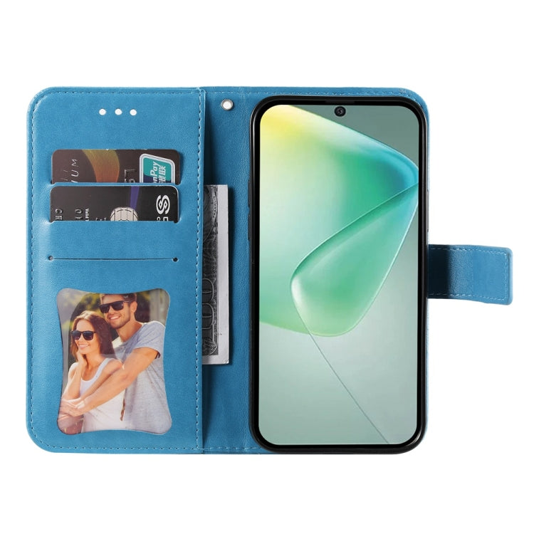 For Infinix Hot 50 5G Seven-petal Flowers Embossing Leather Phone Case