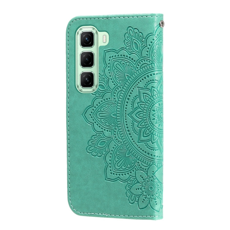 For Infinix Hot 50 5G Seven-petal Flowers Embossing Leather Phone Case