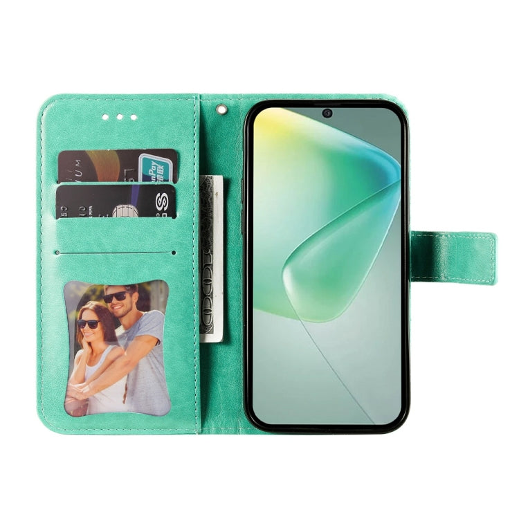 For Infinix Hot 50 5G Seven-petal Flowers Embossing Leather Phone Case
