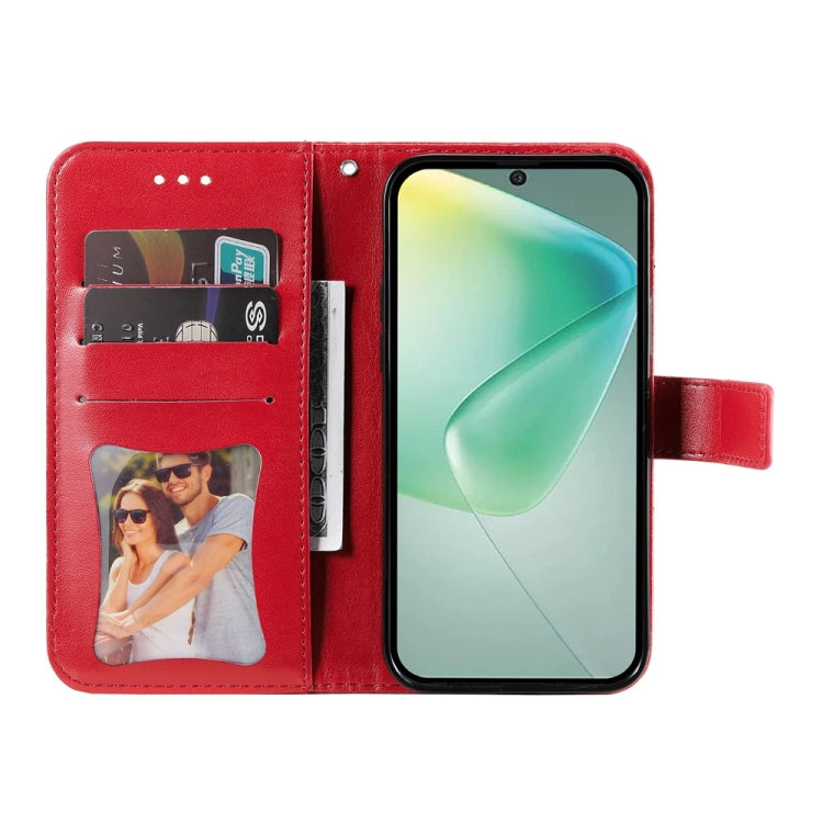 For Infinix Hot 50 5G Seven-petal Flowers Embossing Leather Phone Case