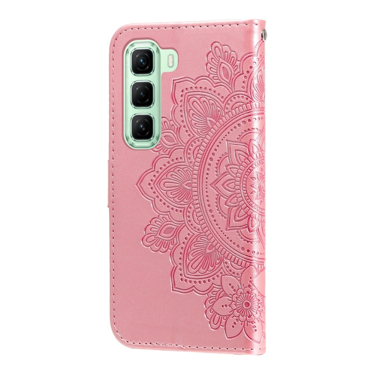 For Infinix Hot 50 5G Seven-petal Flowers Embossing Leather Phone Case