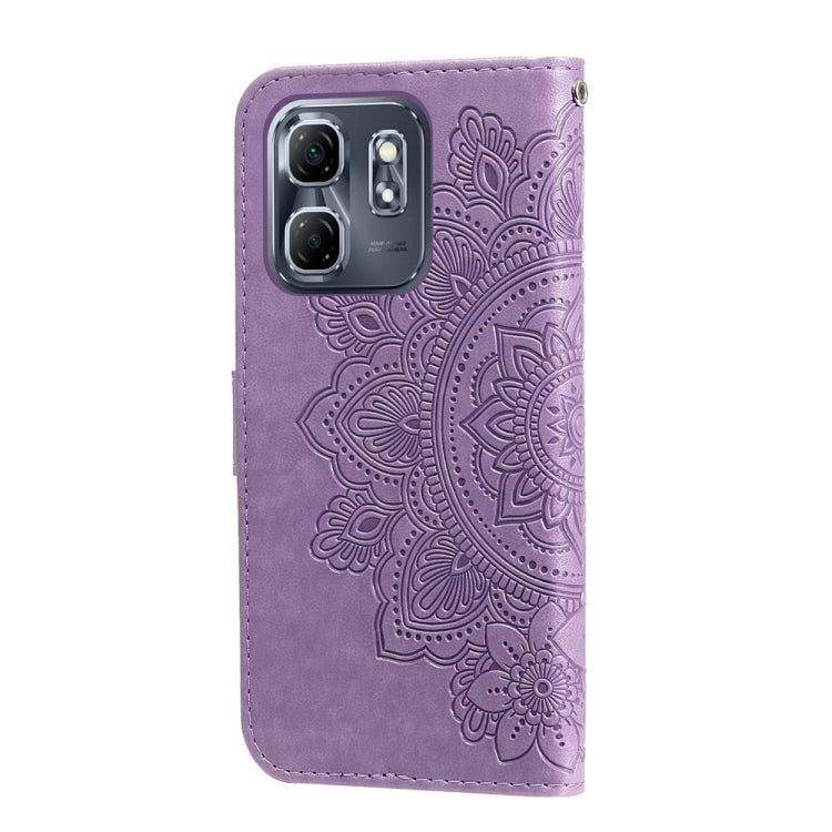 For Infinix Hot 50i / Smart 9 Seven-petal Flowers Embossing Leather Phone Case