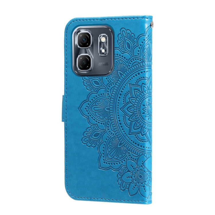 For Infinix Hot 50i / Smart 9 Seven-petal Flowers Embossing Leather Phone Case