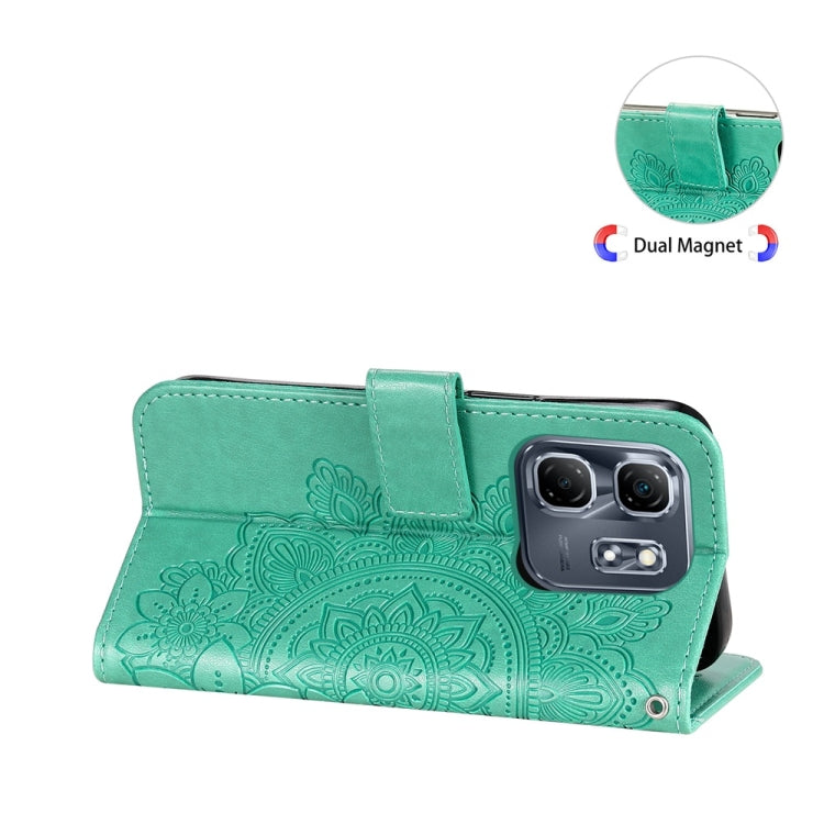 For Infinix Hot 50i / Smart 9 Seven-petal Flowers Embossing Leather Phone Case