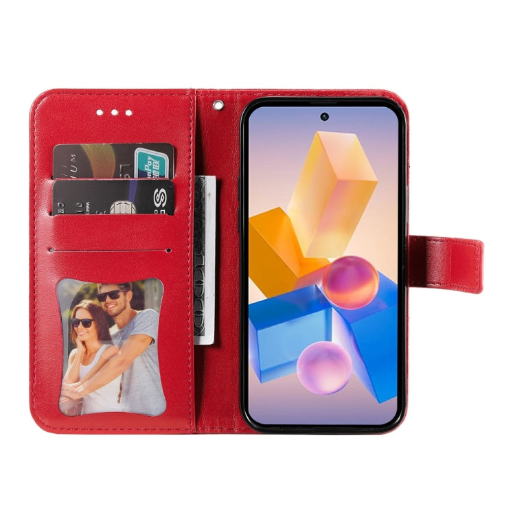 For Infinix Hot 40i Seven-petal Flowers Embossing Leather Phone Case