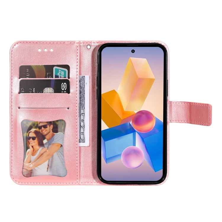For Infinix Hot 40i Seven-petal Flowers Embossing Leather Phone Case