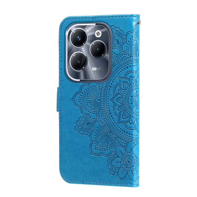 For Infinix Hot 40 / Hot 40 Pro Seven-petal Flowers Embossing Leather Phone Case