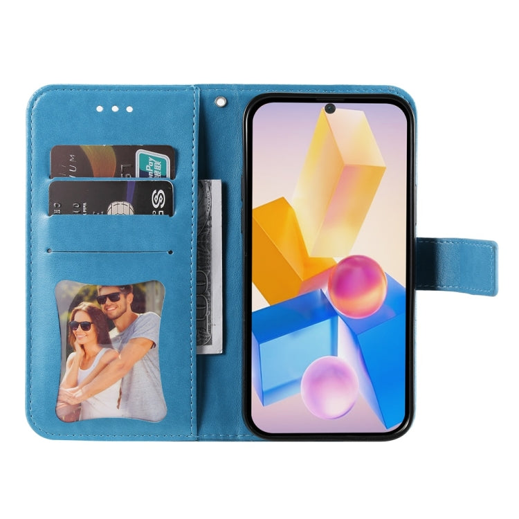 For Infinix Hot 40 / Hot 40 Pro Seven-petal Flowers Embossing Leather Phone Case