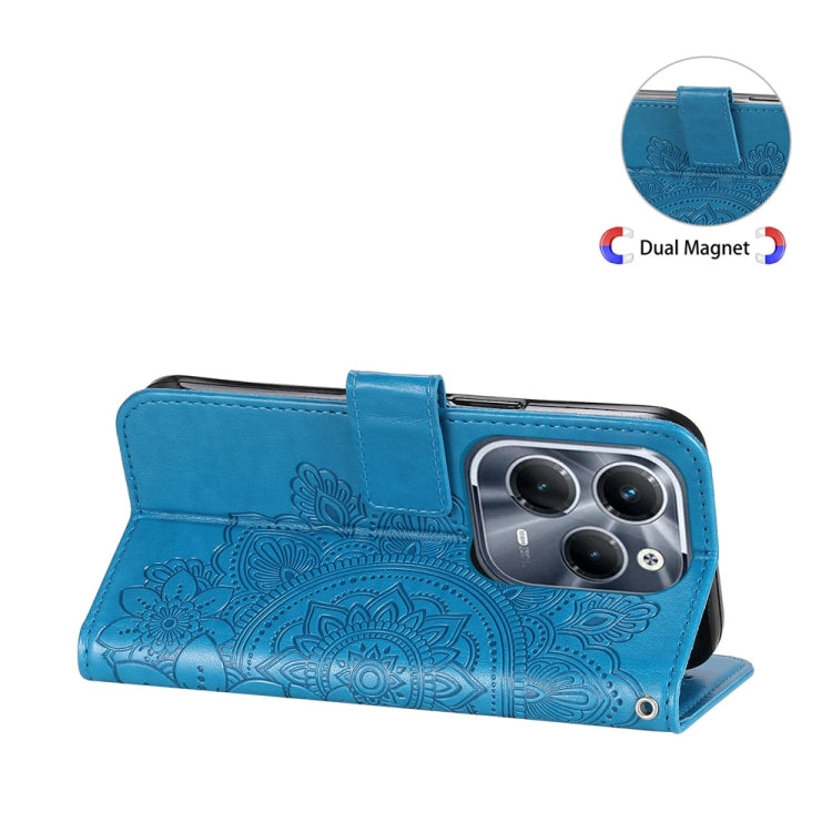 For Infinix Hot 40 / Hot 40 Pro Seven-petal Flowers Embossing Leather Phone Case