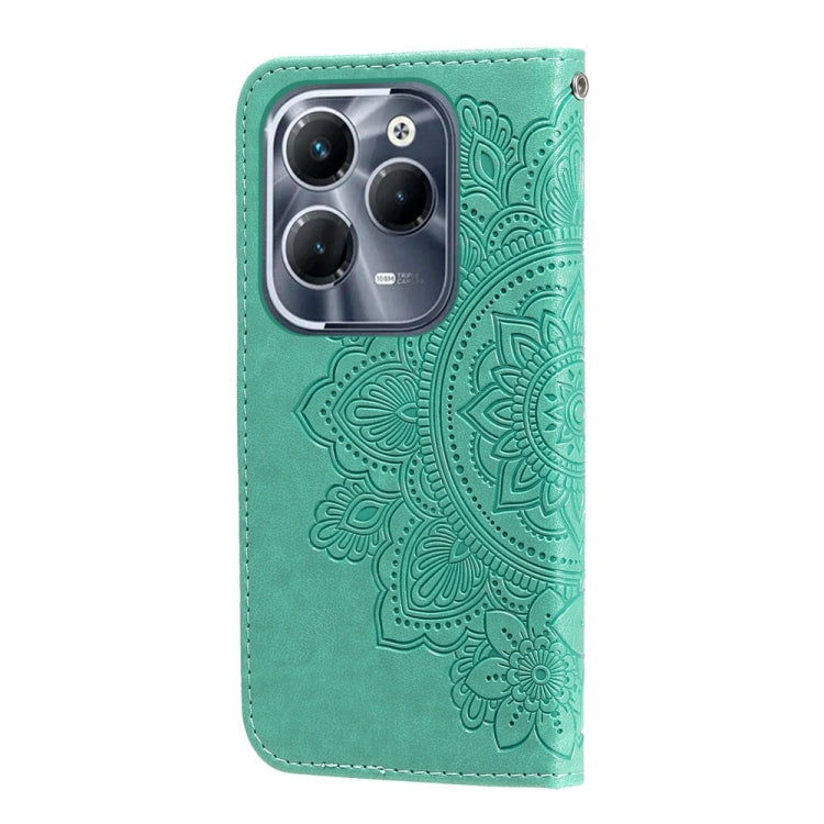 For Infinix Hot 40 / Hot 40 Pro Seven-petal Flowers Embossing Leather Phone Case