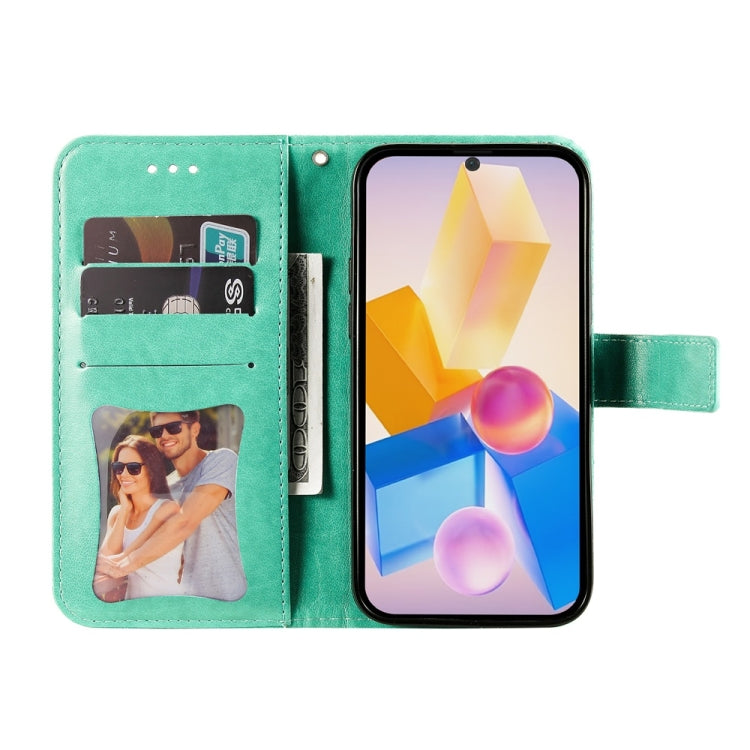 For Infinix Hot 40 / Hot 40 Pro Seven-petal Flowers Embossing Leather Phone Case