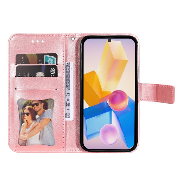 For Infinix Hot 40 / Hot 40 Pro Seven-petal Flowers Embossing Leather Phone Case