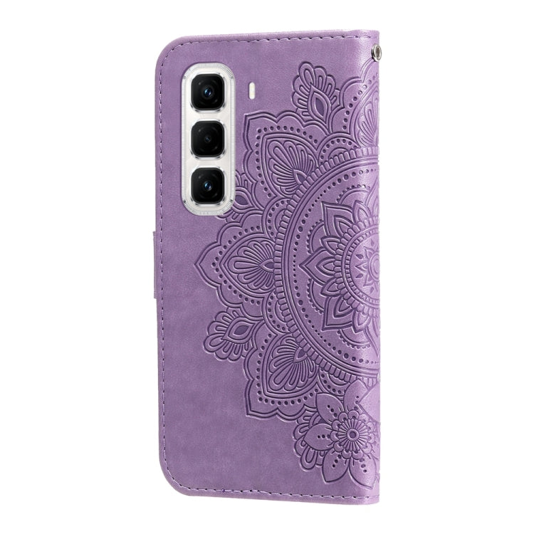For Infinix Hot 50 Pro+ 4G Seven-petal Flowers Embossing Leather Phone Case