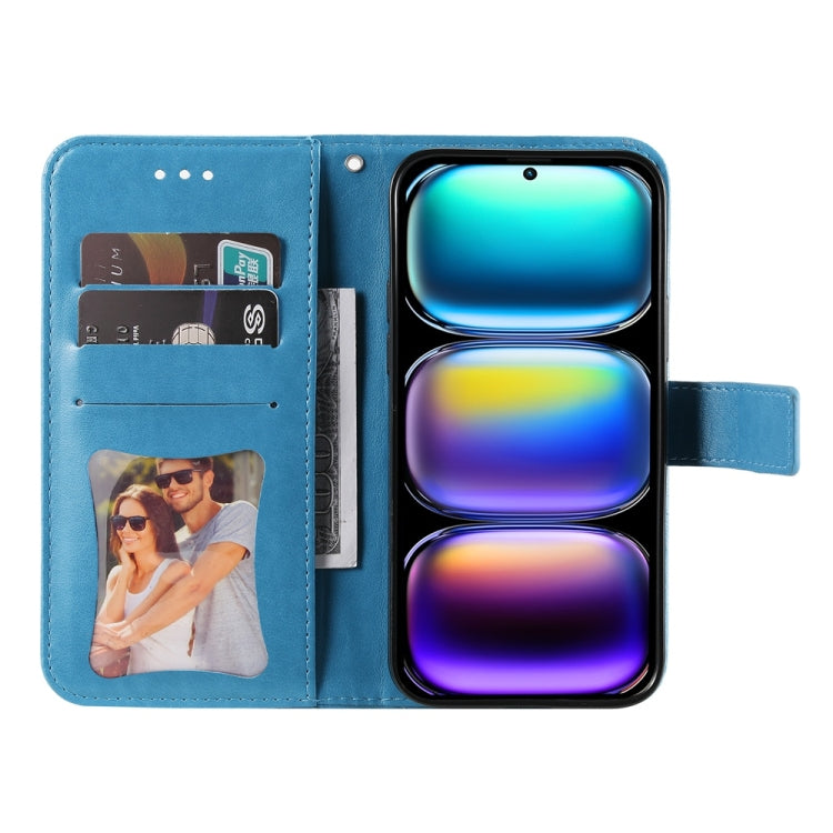 For Infinix Hot 50 Pro+ 4G Seven-petal Flowers Embossing Leather Phone Case