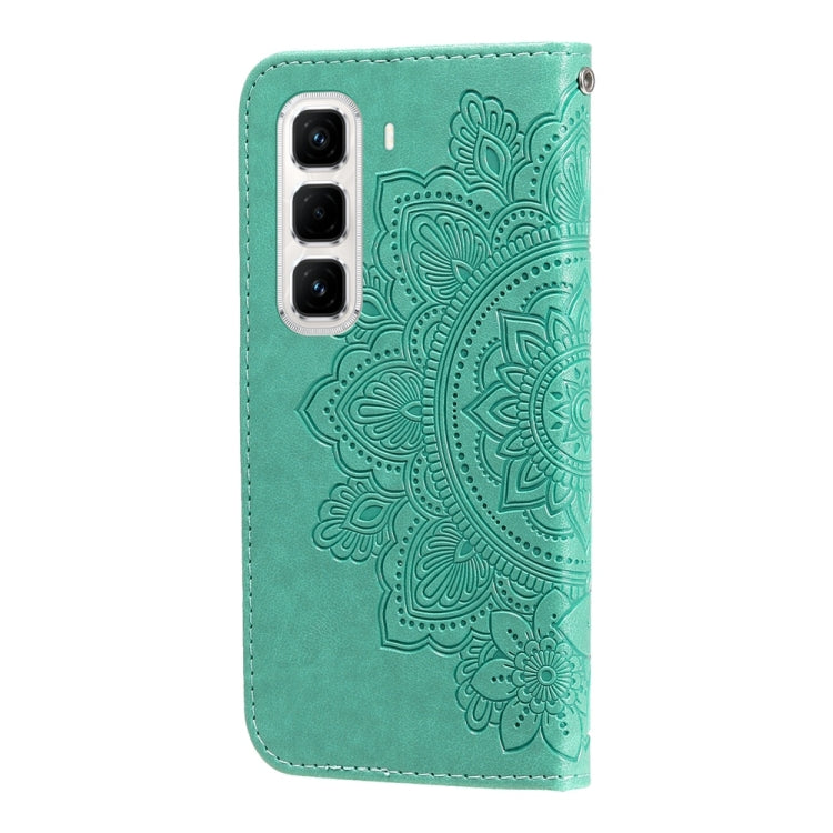 For Infinix Hot 50 Pro+ 4G Seven-petal Flowers Embossing Leather Phone Case
