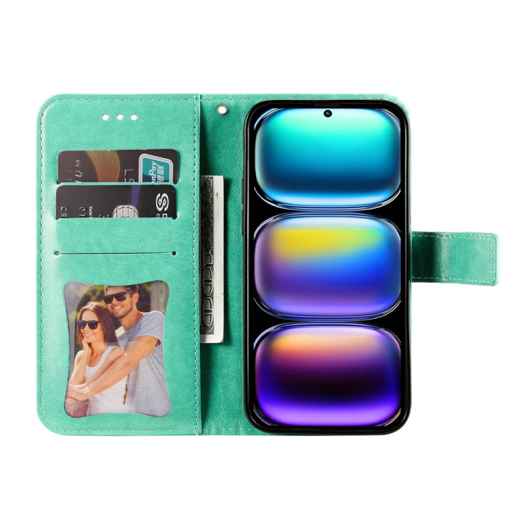 For Infinix Hot 50 Pro+ 4G Seven-petal Flowers Embossing Leather Phone Case