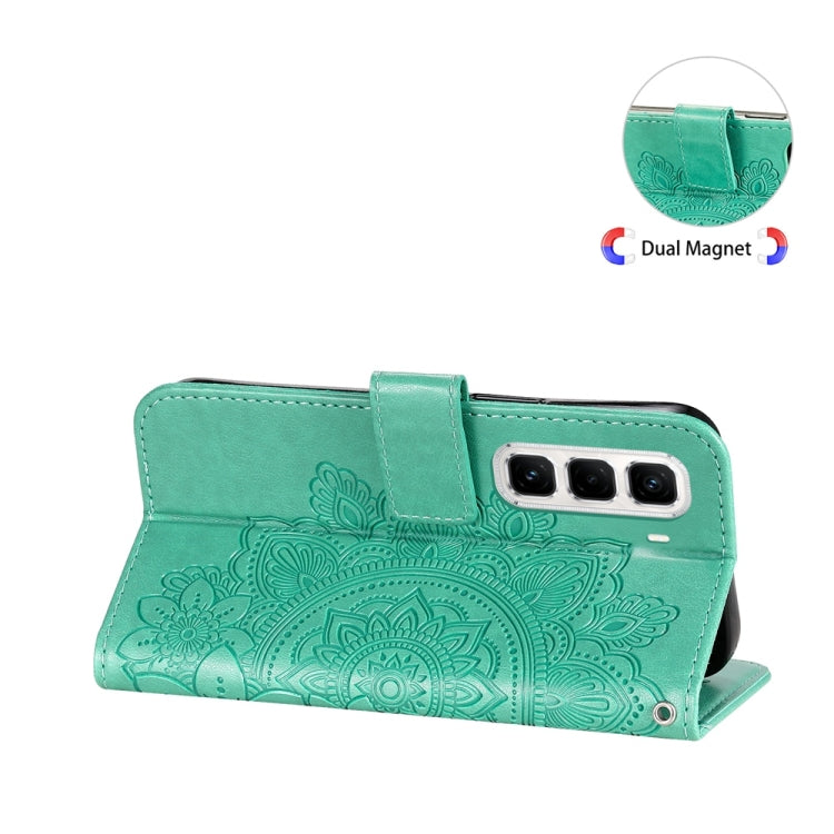 For Infinix Hot 50 Pro+ 4G Seven-petal Flowers Embossing Leather Phone Case