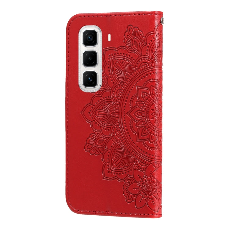 For Infinix Hot 50 Pro+ 4G Seven-petal Flowers Embossing Leather Phone Case