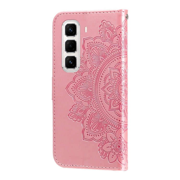 For Infinix Hot 50 Pro+ 4G Seven-petal Flowers Embossing Leather Phone Case