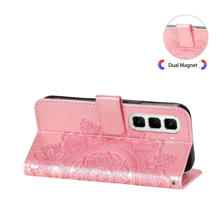 For Infinix Hot 50 Pro+ 4G Seven-petal Flowers Embossing Leather Phone Case