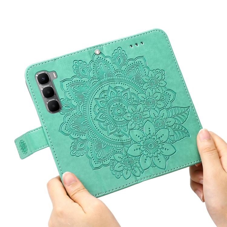 For Infinix Hot 60 4G / Hot 60i 4G Seven-petal Flowers Embossing Leather Phone Case