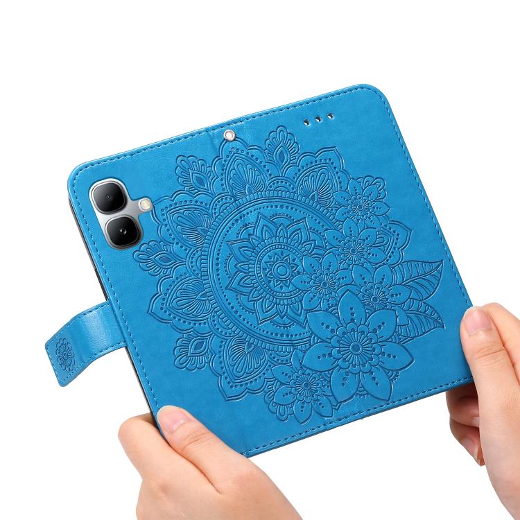 For Infinix Smart 20 4G Seven-petal Flowers Embossing Leather Phone Case