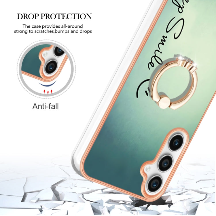 For Samsung Galaxy S24 FE 5G Electroplating Dual-side IMD Phone Case with Ring Holder
