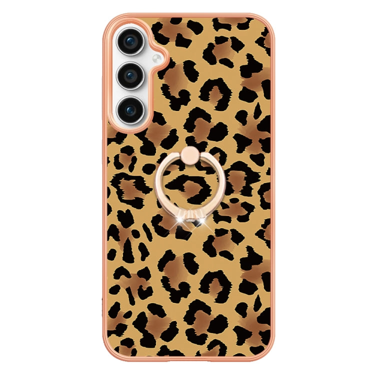 For Samsung Galaxy S24 FE 5G Electroplating Dual-side IMD Phone Case with Ring Holder