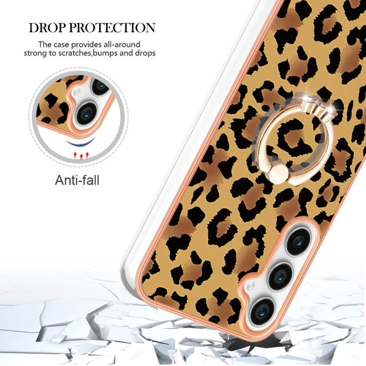 For Samsung Galaxy S24 FE 5G Electroplating Dual-side IMD Phone Case with Ring Holder