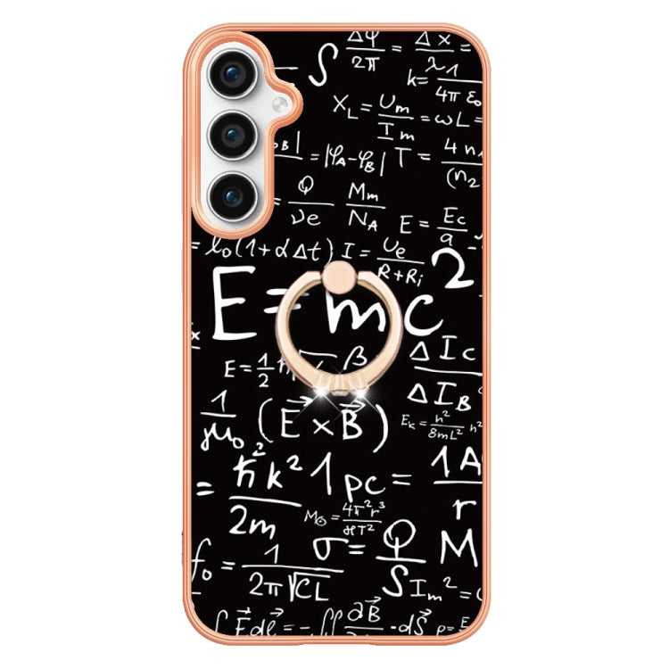 For Samsung Galaxy S24 FE 5G Electroplating Dual-side IMD Phone Case with Ring Holder