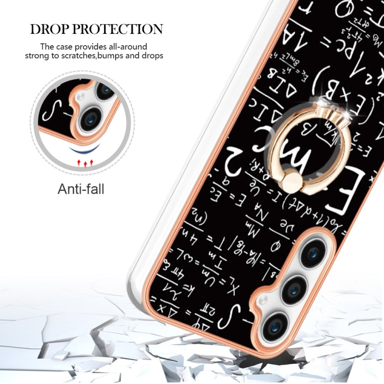 For Samsung Galaxy S24 FE 5G Electroplating Dual-side IMD Phone Case with Ring Holder
