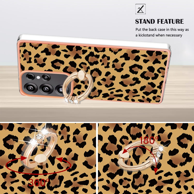 For Samsung Galaxy S25 Ultra 5G Electroplating Dual-side IMD Phone Case with Ring Holder