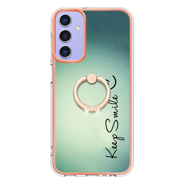 For Samsung Galaxy A16 5G Electroplating Dual-side IMD Phone Case with Ring Holder
