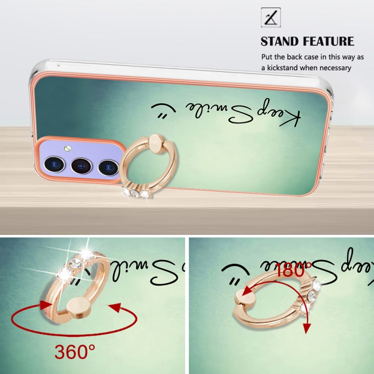 For Samsung Galaxy A16 5G Electroplating Dual-side IMD Phone Case with Ring Holder