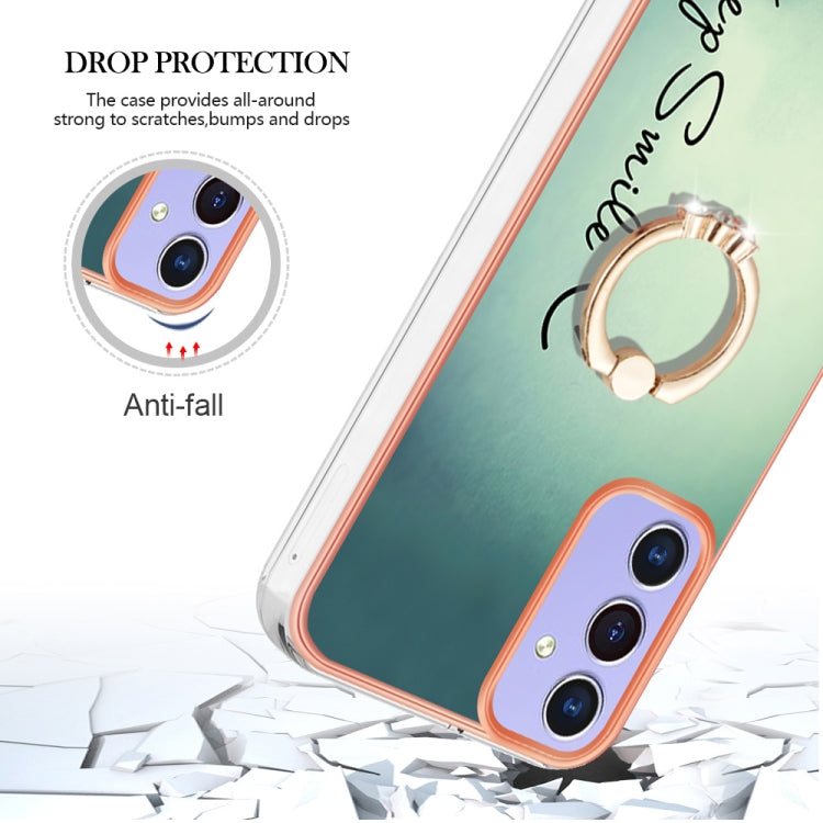 For Samsung Galaxy A16 5G Electroplating Dual-side IMD Phone Case with Ring Holder