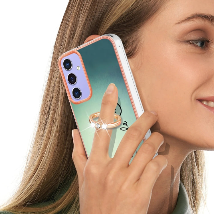 For Samsung Galaxy A16 5G Electroplating Dual-side IMD Phone Case with Ring Holder