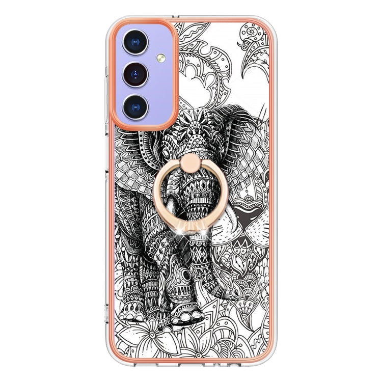 For Samsung Galaxy A16 5G Electroplating Dual-side IMD Phone Case with Ring Holder