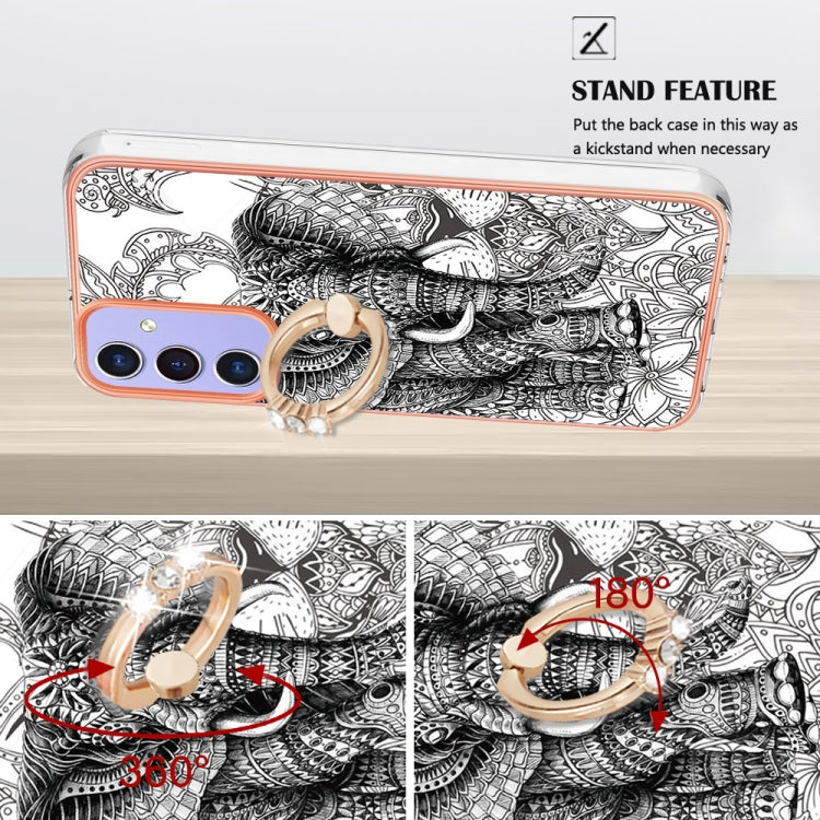 For Samsung Galaxy A16 5G Electroplating Dual-side IMD Phone Case with Ring Holder