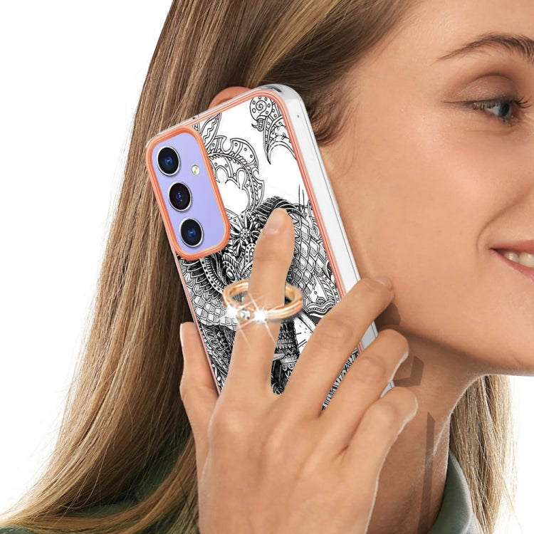 For Samsung Galaxy A16 5G Electroplating Dual-side IMD Phone Case with Ring Holder
