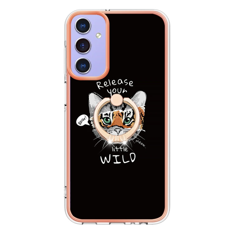 For Samsung Galaxy A16 5G Electroplating Dual-side IMD Phone Case with Ring Holder