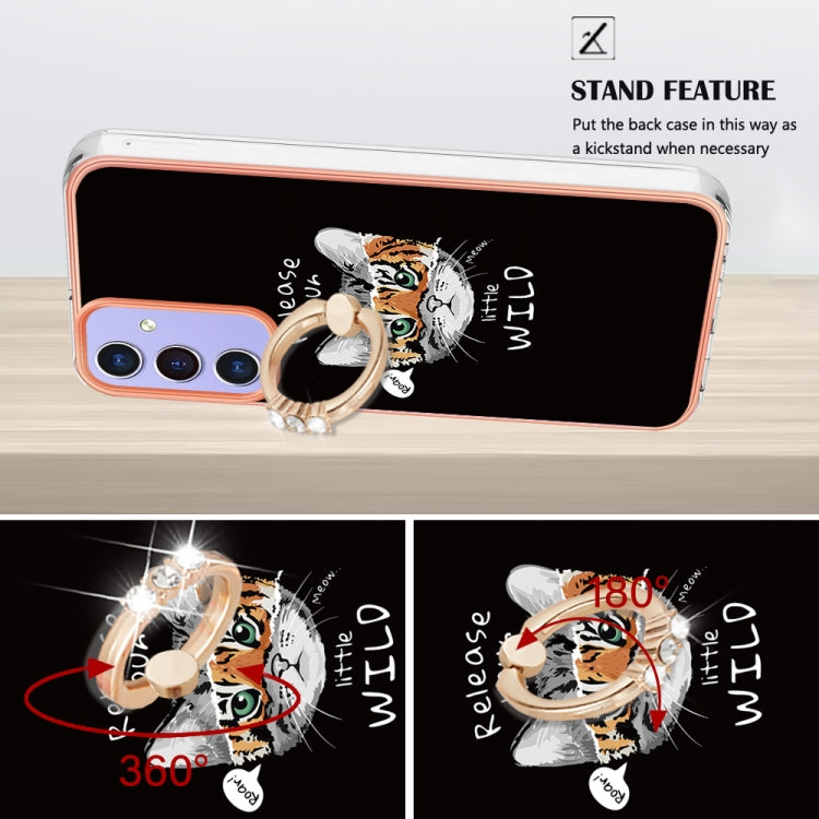For Samsung Galaxy A16 5G Electroplating Dual-side IMD Phone Case with Ring Holder
