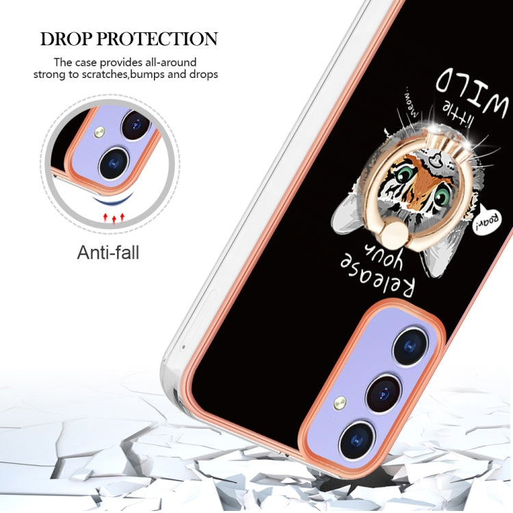 For Samsung Galaxy A16 5G Electroplating Dual-side IMD Phone Case with Ring Holder