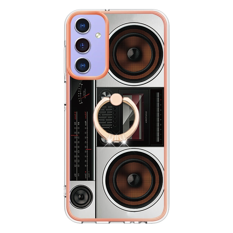 For Samsung Galaxy A16 5G Electroplating Dual-side IMD Phone Case with Ring Holder