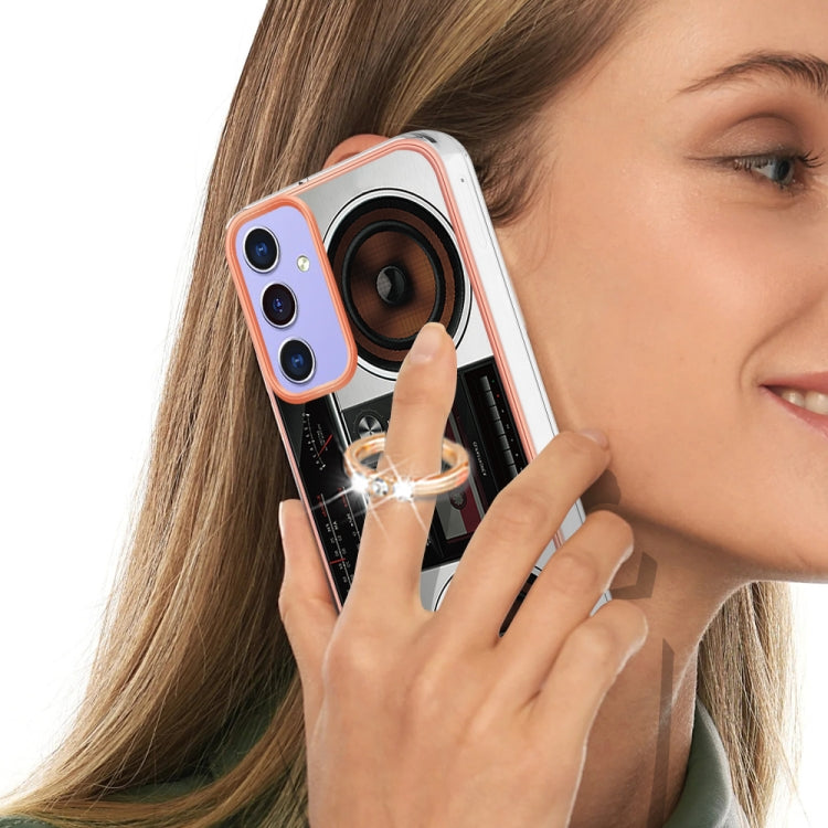 For Samsung Galaxy A16 5G Electroplating Dual-side IMD Phone Case with Ring Holder