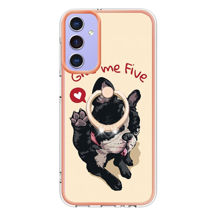 For Samsung Galaxy A16 5G Electroplating Dual-side IMD Phone Case with Ring Holder