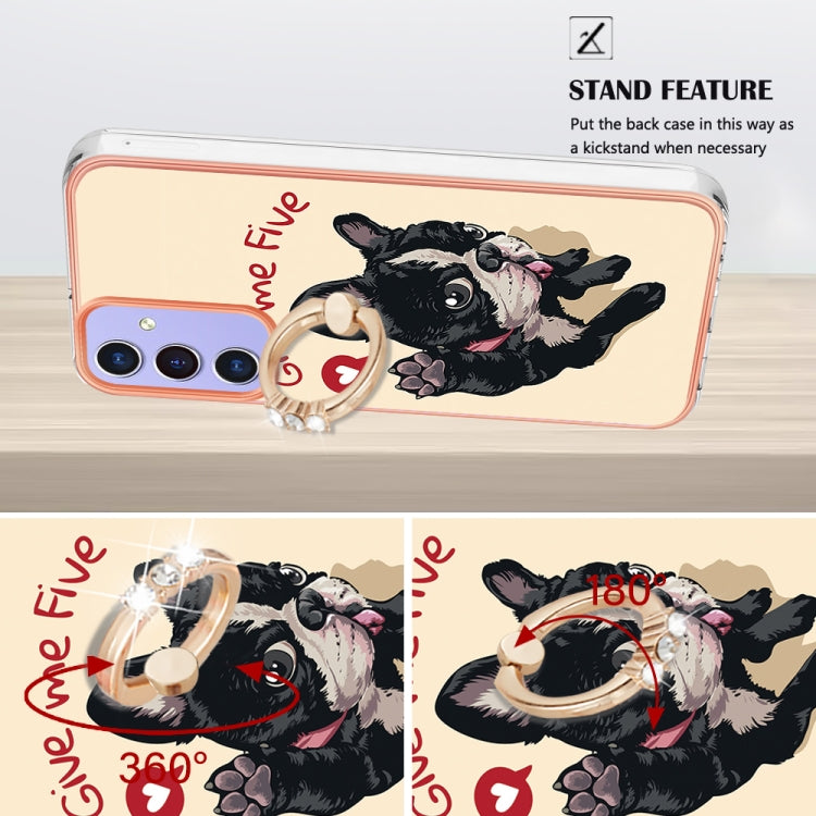 For Samsung Galaxy A16 5G Electroplating Dual-side IMD Phone Case with Ring Holder