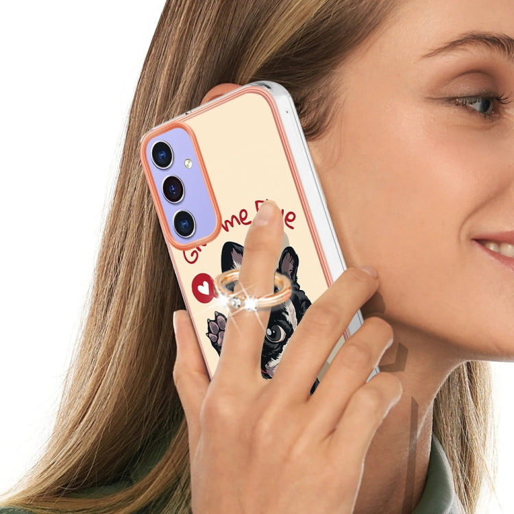 For Samsung Galaxy A16 5G Electroplating Dual-side IMD Phone Case with Ring Holder
