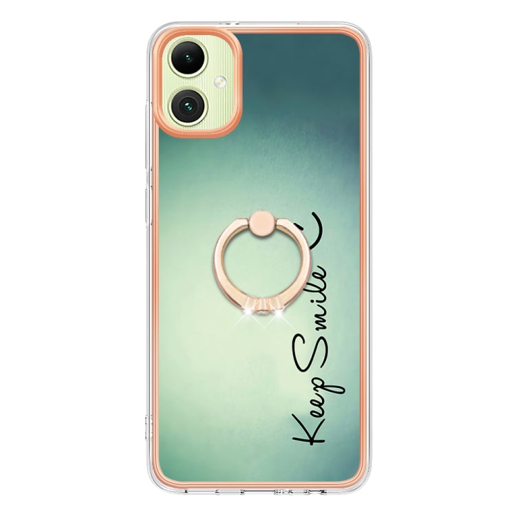 For Samsung Galaxy A06 4G Electroplating Dual-side IMD Phone Case with Ring Holder