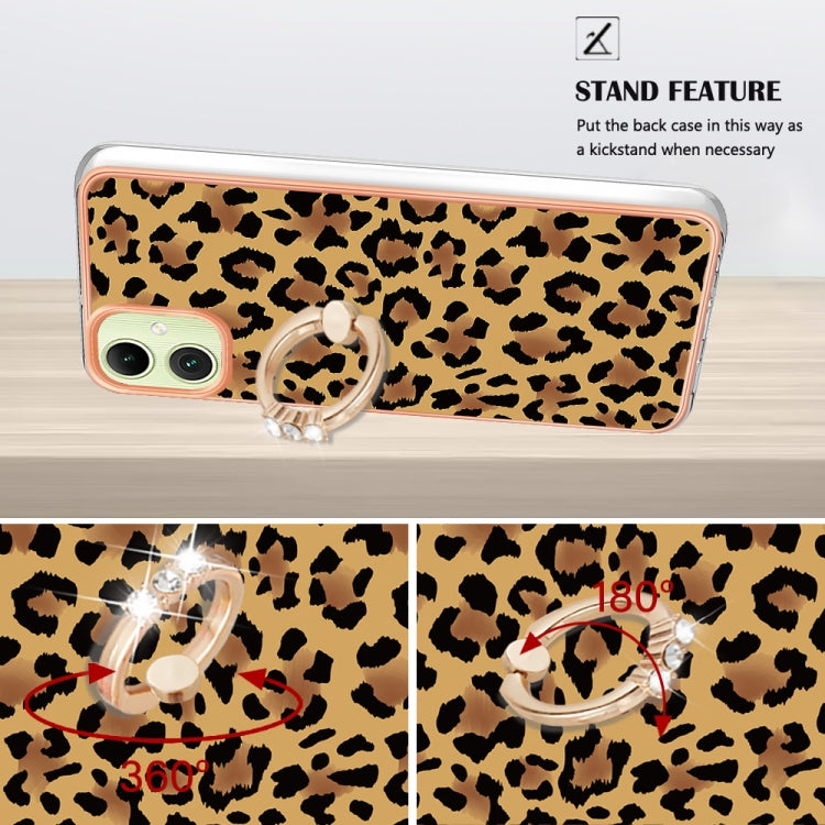 For Samsung Galaxy A06 4G Electroplating Dual-side IMD Phone Case with Ring Holder